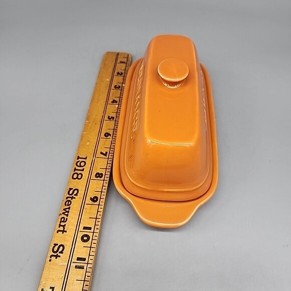 Gourmet Du Village Orange Cheese Fromage Baker Dish / Butter Dish ~ Burnt Orange - Picture 6 of 6